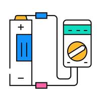 testing battery icon color illustration vector