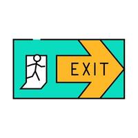 exit close icon color illustration vector
