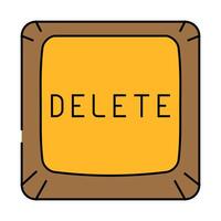 delete close icon color illustration vector