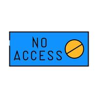 no access icon color illustration vector