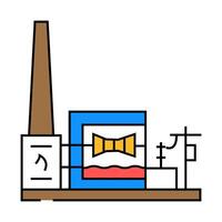 power grid biomass energy icon color illustration vector