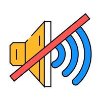 mute sound icon color illustration vector
