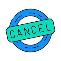 cancel close icon color illustration vector