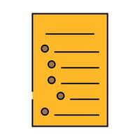 bullet points list icon color illustration vector