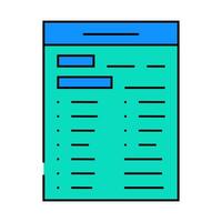 test list icon color illustration vector