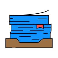 document stack list icon color illustration vector