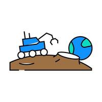 lunar exploration space exploration icon color illustration vector