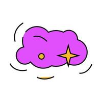 cosmic dust space exploration icon color illustration vector