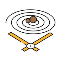 gravity waves space exploration icon color illustration vector