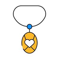 pendant jewelry icon color illustration vector