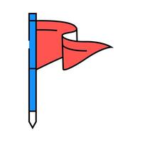 flag pointer map location icon color illustration vector