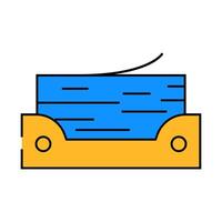 stack folded paper towels icon color illustration vector