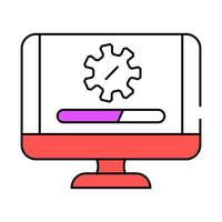 software updates repair computer icon color illustration vector