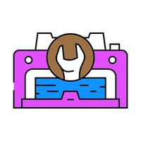 printer fixing repair computer icon color illustration vector