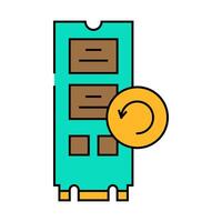 data recovery repair computer icon color illustration vector