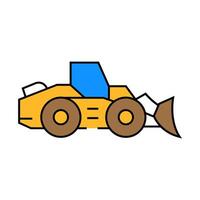 wheel loader construction vehicle icon color illustration vector