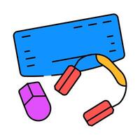 peripheral setup repair computer icon color illustration vector