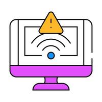 network troubles repair computer icon color illustration vector