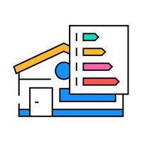 building energy efficient icon color illustration vector