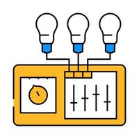 lighting controls efficient icon color illustration vector