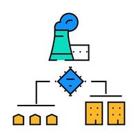 power grid efficient icon color illustration vector