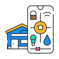 home automation efficient icon color illustration vector