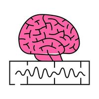 brainwaves neuroscience neurology icon color illustration vector