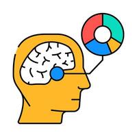 cognitive skills neuroscience neurology icon color illustration vector