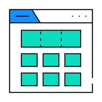 grid system ux ui design icon color illustration vector