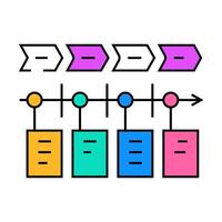 user journey map ux ui design icon color illustration vector