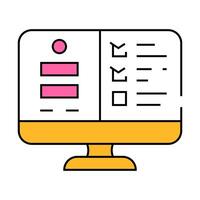 usability testing ux ui design icon color illustration vector