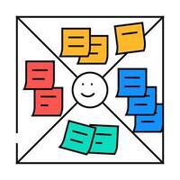 empathy map ux ui design icon color illustration vector