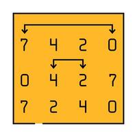selection sort algorithm icon color illustration vector
