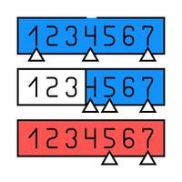 binary search algorithm icon color illustration vector