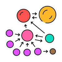 pagerank algorithm icon color illustration vector