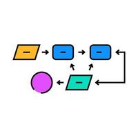 apriori algorithm icon color illustration vector