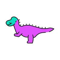 allosaurus dinosaur animal icon color illustration vector