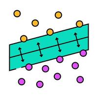 support machine svm algorithm icon color illustration vector