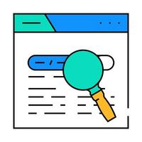 seo friendly url icon color illustration vector