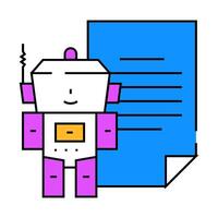 robots txt seo icon color illustration vector
