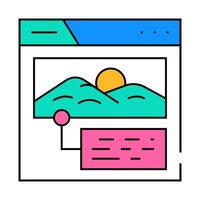 alt text seo icon color illustration vector