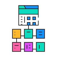 sitemap seo icon color illustration vector