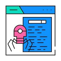 crawling seo icon color illustration vector
