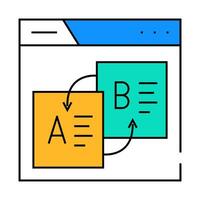 duplicate content seo icon color illustration vector