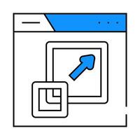 responsive design seo icon color illustration vector