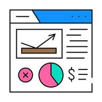 bounce rate seo icon color illustration vector