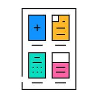 document templates technical writer icon color illustration vector