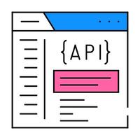 api documentation technical writer icon color illustration vector