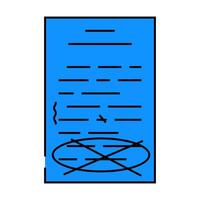 proofreading text technical writer icon color illustration vector