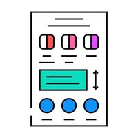 style guides technical writer icon color illustration vector